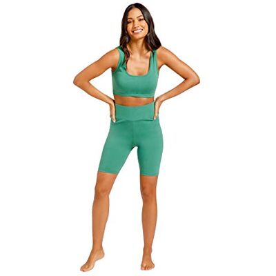 Chelsea Peers NYC Dames Shorts Pyjama Set, Groen, XL Chelsea Peers NYC Dames Shorts Pyjama Set, Groen, XL