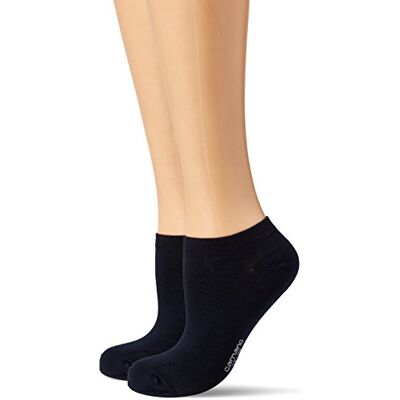 Camano Enkelsokken voor dames (set van 2), blauw (Navy 0004), 35-38 EU Camano Enkelsokken voor dames (set van 2), blauw (Navy 0004), 35-38 EU