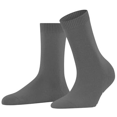 FALKE Dames Sokken Cosy Wool W So wol kasjmier eenkleurig 1 paar, Grijs Flanell 3210, 35-38 FALKE Dames Sokken Cosy Wool W So wol kasjmier eenkleurig 1 paar, Grijs Flanell 3210, 35-38