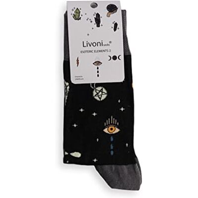 Livoni Esoterische Elementen Regular Socks 35-38, Meerkleurig, S, Meerkleurig, Small Livoni Esoterische Elementen Regular Socks 35-38, Meerkleurig, S, Meerkleurig, Small