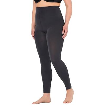 Ulla Popken Dames, zachte voering, elastische tailleband, thermische kousenfleggings, donkergrijs, 46-48 Ulla Popken Dames, zachte voering, elastische tailleband, thermische kousenfleggings, donkergrijs, 46-48