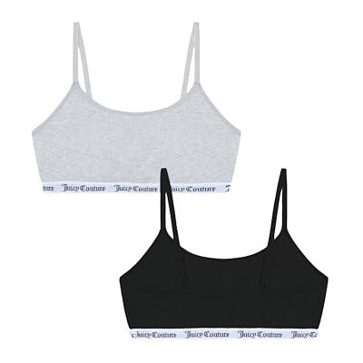 Juicy Couture Ren Bralette 2-Pack, Zwart/Zilver Marl, XS Juicy Couture Ren Bralette 2-Pack, Zwart/Zilver Marl, XS
