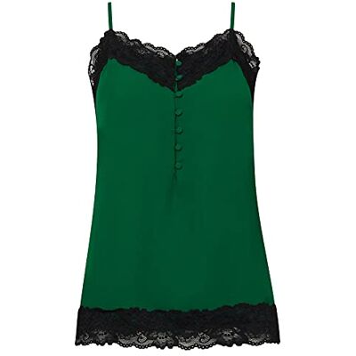 Joe Browns Camisole Cami-overhemd met kanten rand voor dames, Groen, 32 Joe Browns Camisole Cami-overhemd met kanten rand voor dames, Groen, 32