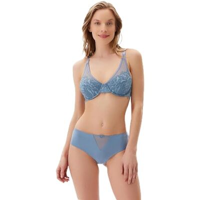 Dagi Blue Fashion Gebreide Hipster Regular Waist Lace Hipster, Blauw, L, blauw, L Dagi Blue Fashion Gebreide Hipster Regular Waist Lace Hipster, Blauw, L, blauw, L