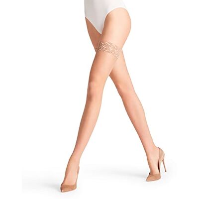 FALKE Dames Stay-Ups Shelina 12 DEN W STU Ultra Transparent eenkleurig 1 Paar, Huidskleur (Brasil 4679), M FALKE Dames Stay-Ups Shelina 12 DEN W STU Ultra Transparent eenkleurig 1 Paar, Huidskleur (Brasil 4679), M