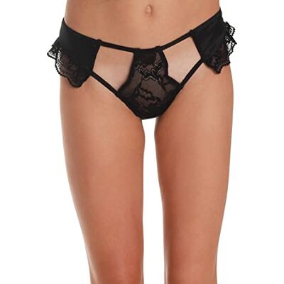 OW INTIMATES Rozet Thong G-string broekje, zwart, XS voor vrouwen, SCHWARZ, XS OW INTIMATES Rozet Thong G-string broekje, zwart, XS voor vrouwen, SCHWARZ, XS