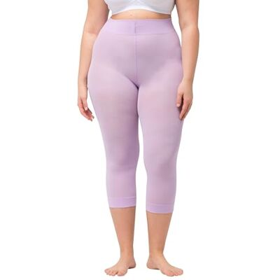 Ulla Popken , Dames, grote maten, kousencapri, 80 den, ondoorzichtig, lila, 46-48 Ulla Popken , Dames, grote maten, kousencapri, 80 den, ondoorzichtig, lila, 46-48