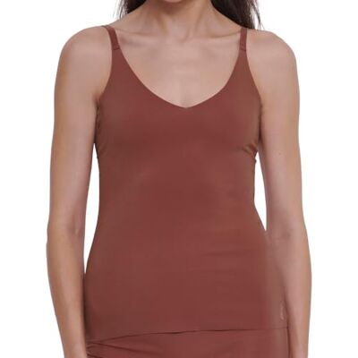 Sloggi Dames Zero Feel 2.0 spaghetti top, Burnt Henna, XXL Sloggi Dames Zero Feel 2.0 spaghetti top, Burnt Henna, XXL