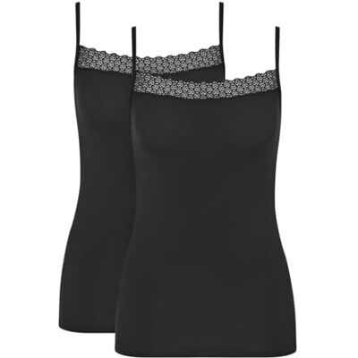Triumph Feel of Modal Spaghetti Top 2P Zwart, zwart, M Triumph Feel of Modal Spaghetti Top 2P Zwart, zwart, M