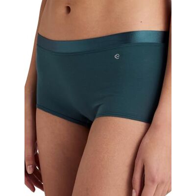 CALIDA Cate Panty, regular cut dames, platte tailleband met satijnen rand, van 100% supima-katoen, Deep Dive Petrol, 48-50 CALIDA Cate Panty, regular cut dames, platte tailleband met satijnen rand, van 100% supima-katoen, Deep Dive Petrol, 48-50