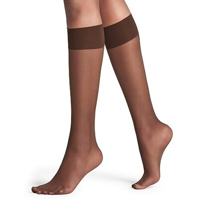 FALKE Dames Kniekousen Pure Matt 20 DEN W Kh sheer eenkleurig 1 paar, Bruin Brenda 5179, 35-38 FALKE Dames Kniekousen Pure Matt 20 DEN W Kh sheer eenkleurig 1 paar, Bruin Brenda 5179, 35-38