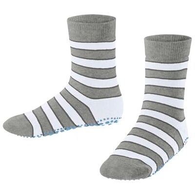FALKE Stopper sokken Simple Stripes K Hp katoen Noppen op de zool 1 paar, Grijs Light Heather 3223, 39-42 FALKE Stopper sokken Simple Stripes K Hp katoen Noppen op de zool 1 paar, Grijs Light Heather 3223, 39-42