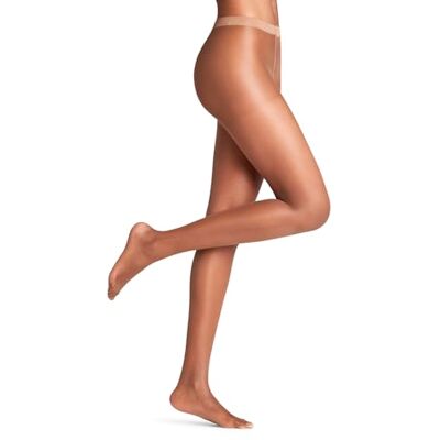 FALKE Dames Panty Invisible Deluxe 8 DEN W Ti ultra transparent eenkleurig 1 paar, Bruin Hazel 5187, S FALKE Dames Panty Invisible Deluxe 8 DEN W Ti ultra transparent eenkleurig 1 paar, Bruin Hazel 5187, S
