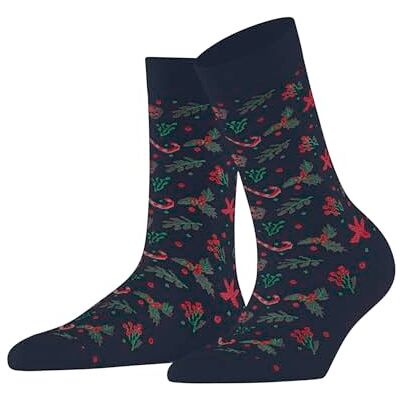 FALKE Dames Sokken Gift Blizzard W So katoen gedessineerd 1 paar, Blauw Space Blue 6116, 35-38 FALKE Dames Sokken Gift Blizzard W So katoen gedessineerd 1 paar, Blauw Space Blue 6116, 35-38