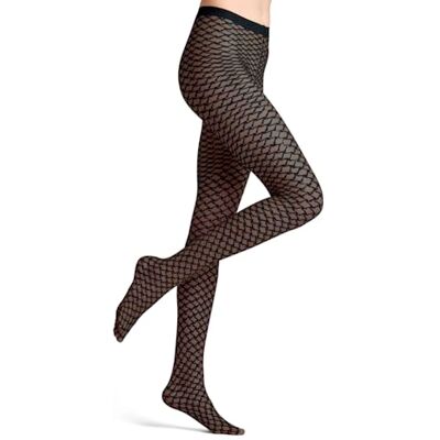 FALKE Dames Old Fashioned Panty met patroon fijn zacht materiaal 1 stuk, Zwart Black 3009, XL FALKE Dames Old Fashioned Panty met patroon fijn zacht materiaal 1 stuk, Zwart Black 3009, XL