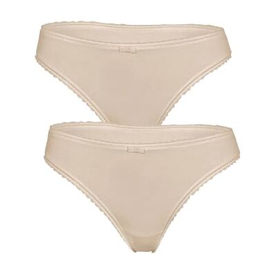 Lovable My Bio Comfort Bi-Pack Braziliaanse slip van biologisch katoen, 2 stuks, Huid, S Lovable My Bio Comfort Bi-Pack Braziliaanse slip van biologisch katoen, 2 stuks, Huid, S