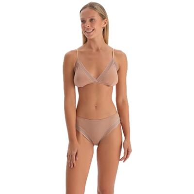 Dagi Lichtbruin Fashion Gebreide Non-Wired Regular Modal Thin-Fixed Strap Bralette, Lichtbruin, S, lichtbruin, S Dagi Lichtbruin Fashion Gebreide Non-Wired Regular Modal Thin-Fixed Strap Bralette, Lichtbruin, S, lichtbruin, S