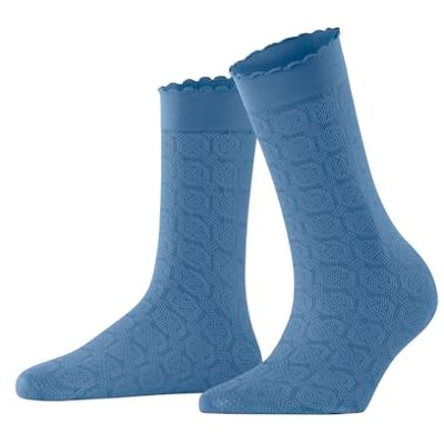 FALKE Dames Sokken Hoarding Honey 50 DEN W So halfdoorzichtig gedessineerd 1 paar, Blauw Sky Blue 6868, 35-38 FALKE Dames Sokken Hoarding Honey 50 DEN W So halfdoorzichtig gedessineerd 1 paar, Blauw Sky Blue 6868, 35-38