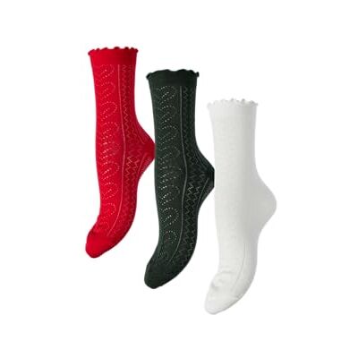 PIECES Pcjara Pointelle Socks 3 Pack Mpa, cloud dancer, One size PIECES Pcjara Pointelle Socks 3 Pack Mpa, cloud dancer, One size