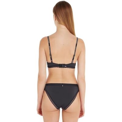 Tommy Hilfiger Dames Demi-Cup BH met kant, zwart, 75C Tommy Hilfiger Dames Demi-Cup BH met kant, zwart, 75C
