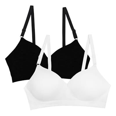 Fruit of the Loom Wireless Bra Push-up beha (2 stuks) voor dames, Zwart en wit, 2 stuks, 75C Fruit of the Loom Wireless Bra Push-up beha (2 stuks) voor dames, Zwart en wit, 2 stuks, 75C