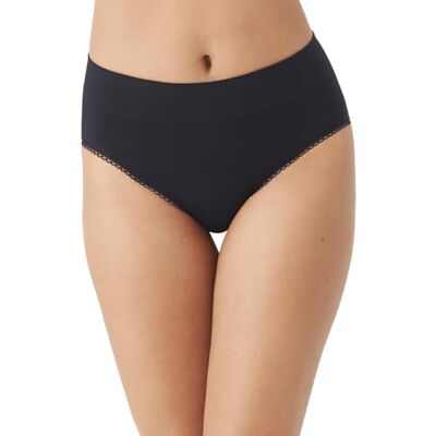 Wacoal Dames Gevoel Flexibele Naadloze Hi Cut Panty Slips, Zwart, M Wacoal Dames Gevoel Flexibele Naadloze Hi Cut Panty Slips, Zwart, M
