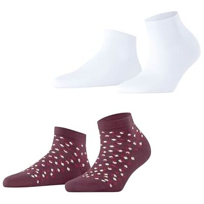 ESPRIT Dames Sokken Eclipse Dots Multipack W Sn katoen gedessineerd 2 paar, Veelkleurig Shadow Red White 0020, 35-38 ESPRIT Dames Sokken Eclipse Dots Multipack W Sn katoen gedessineerd 2 paar, Veelkleurig Shadow Red White 0020, 35-38