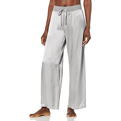 PJ Harlow Jolie satijnen broek voor dames, Donker Zilver, M PJ Harlow Jolie satijnen broek voor dames, Donker Zilver, M