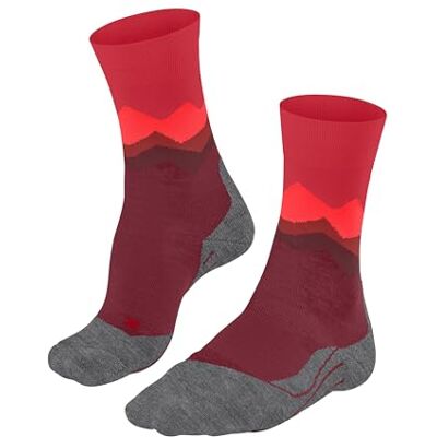 FALKE Dames Wandelsokken TK2 Explore W So wol functioneel materiaal anti-blaar dik 1 paar, Rood Ruby 8830, 37-38 FALKE Dames Wandelsokken TK2 Explore W So wol functioneel materiaal anti-blaar dik 1 paar, Rood Ruby 8830, 37-38