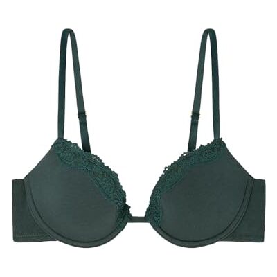 women'secret Full Coverage BH met vulling Cotton Daily Xmas Collection Bra, groen, 90C voor dames women'secret Full Coverage BH met vulling Cotton Daily Xmas Collection Bra, groen, 90C voor dames