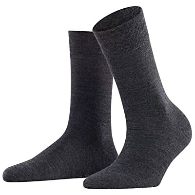 FALKE Dames Sokken Sensitive Berlin W So wol katoen met comfort tailleband 1 paar, Grijs Anthracite Melange 3085, 39-42 FALKE Dames Sokken Sensitive Berlin W So wol katoen met comfort tailleband 1 paar, Grijs Anthracite Melange 3085, 39-42
