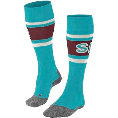 FALKE Dames Skisokken SK2 Intermediate Wool W Kh wol functioneel materiaal warm dik 1 paar, Turkoois Peacock Blue 6536 Trend, 35-36 FALKE Dames Skisokken SK2 Intermediate Wool W Kh wol functioneel materiaal warm dik 1 paar, Turkoois Peacock Blue 6536 Trend, 35-36