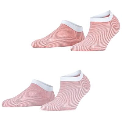 ESPRIT Dames Korte sokken Fine Stripe Multipack W Sn katoen kort gedessineerd 2 paar, Veelkleurig Pink Red 0200, 39-42 ESPRIT Dames Korte sokken Fine Stripe Multipack W Sn katoen kort gedessineerd 2 paar, Veelkleurig Pink Red 0200, 39-42