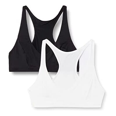 DIM Sportbeha voor meisjes, micro-beha, 2 stuks, Zwart/Wit, 12 Jaren DIM Sportbeha voor meisjes, micro-beha, 2 stuks, Zwart/Wit, 12 Jaren
