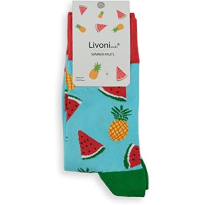 Livoni Zomer Fruits-Regular Sokken 43-46, Meerkleurig, L, Meerkleurig, Large Livoni Zomer Fruits-Regular Sokken 43-46, Meerkleurig, L, Meerkleurig, Large