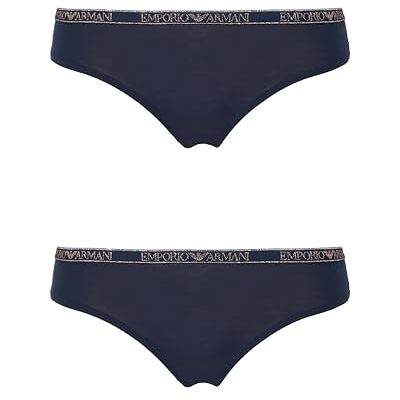 Giorgio Armani Dames Essential Studs 2-Pack Brief, Blauw, XL, Blauw, XL Giorgio Armani Dames Essential Studs 2-Pack Brief, Blauw, XL, Blauw, XL
