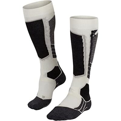 FALKE Dames Skisokken SK2 Intermediate Cashmere W Kh kasjmier functioneel materiaal warm dik 1 paar, Wit Wool White 2060, 41-42 FALKE Dames Skisokken SK2 Intermediate Cashmere W Kh kasjmier functioneel materiaal warm dik 1 paar, Wit Wool White 2060, 41-42