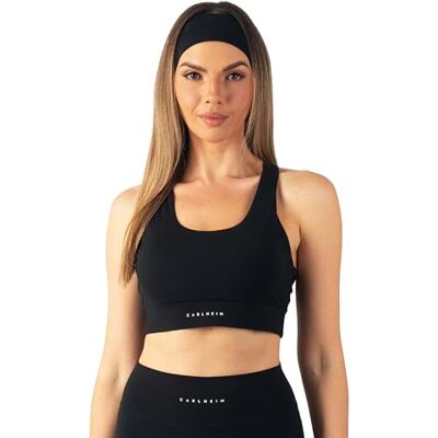 Carlheim Women's Serenita Active Collection Sports Bra X-Back, Black, X-Large, zwart, XL Carlheim Women's Serenita Active Collection Sports Bra X-Back, Black, X-Large, zwart, XL
