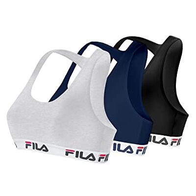 FILA FI/2/BRAX3 Sportbeha voor dames, 3 stuks, meerkleurig (Fu6042a), XS FILA FI/2/BRAX3 Sportbeha voor dames, 3 stuks, meerkleurig (Fu6042a), XS