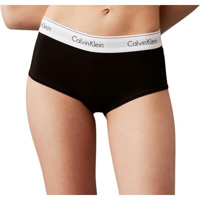 Calvin Dames hipster boyshort katoen met stretch, zwart (zwart), XS Calvin Dames hipster boyshort katoen met stretch, zwart (zwart), XS