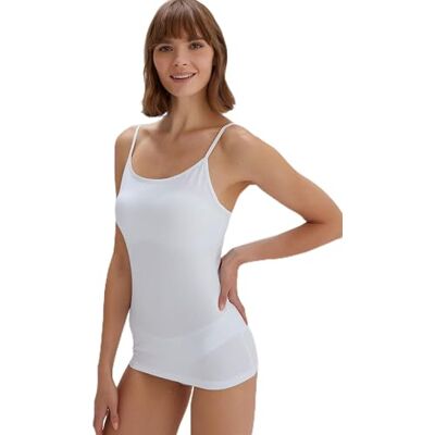Dagi Dames 2 Pack Basic Cotton Tanktop, Wit, 38, wit, 38 Dagi Dames 2 Pack Basic Cotton Tanktop, Wit, 38, wit, 38