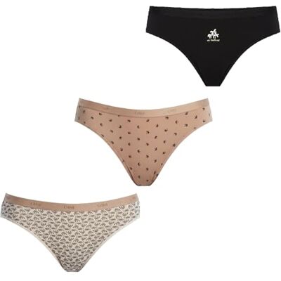DIM Culotte Femme Les Pockets Coton x3 Lot de Slips Multicolores Comfort Katoen & Élasthanne Ceinture Douce Style Quotidien DIM Culotte Femme Les Pockets Coton x3 Lot de Slips Multicolores Comfort Katoen & Élasthanne Ceinture Douce Style Quotidien
