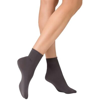 KUNERT Damessok 203900 SENSUAL COTTON, gebreid, 35/38, antraciet, grijs, extra fijn maasbeeld en hoog katoenaandeel, sok met hoog draagcomfort en zachte tailleband, antraciet, 35-38 EU KUNERT Damessok 203900 SENSUAL COTTON, gebreid, 35/38, antraciet, grijs, extra fijn maasbeeld en hoog katoenaandeel, sok met hoog draagcomfort en zachte tailleband, antraciet, 35-38 EU