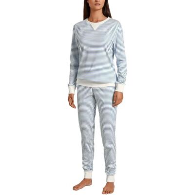 CALIDA Daylight Dreams Pyjama, met manchetten, voor dames, Azuriet Blauw, 44-46 CALIDA Daylight Dreams Pyjama, met manchetten, voor dames, Azuriet Blauw, 44-46