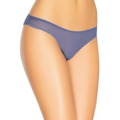 Teyli Dames Braziliaanse slip mesh onderbroek met kant Lacea, blauw, L Teyli Dames Braziliaanse slip mesh onderbroek met kant Lacea, blauw, L