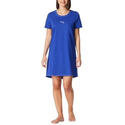 Schiesser Dames nachthemd Bigshirt korte mouwen Casual Essentials, royal, 46 Schiesser Dames nachthemd Bigshirt korte mouwen Casual Essentials, royal, 46