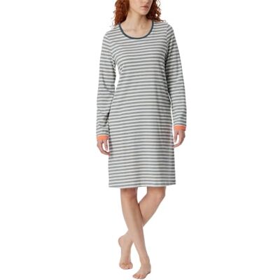Schiesser Dames lange mouwen zacht katoen Bigshirt met zakken nachthemd, Jeansblauw 181963, 36 Schiesser Dames lange mouwen zacht katoen Bigshirt met zakken nachthemd, Jeansblauw 181963, 36