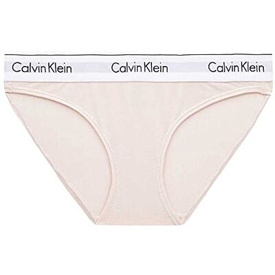 Calvin Dames moderne katoenen bikinibroekje, wit, Roze (nimfen dij), XS Calvin Dames moderne katoenen bikinibroekje, wit, Roze (nimfen dij), XS