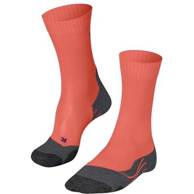 FALKE Dames Wandelsokken TK2 Explore Cool W So lyocell functioneel materiaal anti-blaar dik 1 paar, Orange Coral 8017, 37-38 FALKE Dames Wandelsokken TK2 Explore Cool W So lyocell functioneel materiaal anti-blaar dik 1 paar, Orange Coral 8017, 37-38