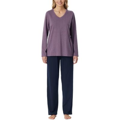 Schiesser Damespyjama, lang, katoenen nachtkleding, pyjamaset, Malve_181986, 36 Schiesser Damespyjama, lang, katoenen nachtkleding, pyjamaset, Malve_181986, 36